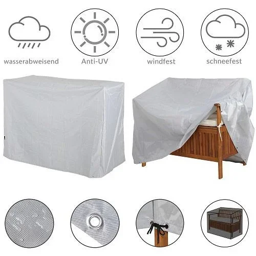 Überdachung 2-Sitzer Gartenbank 135x66x88/70cm - 3
