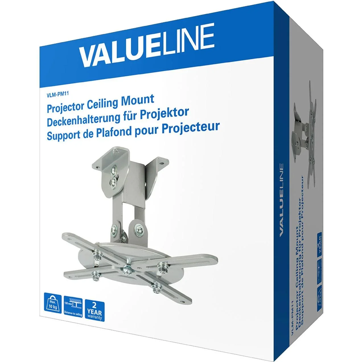 Projektor-Deckenhalterung vollbeweglich 10 kg Silber - 0
