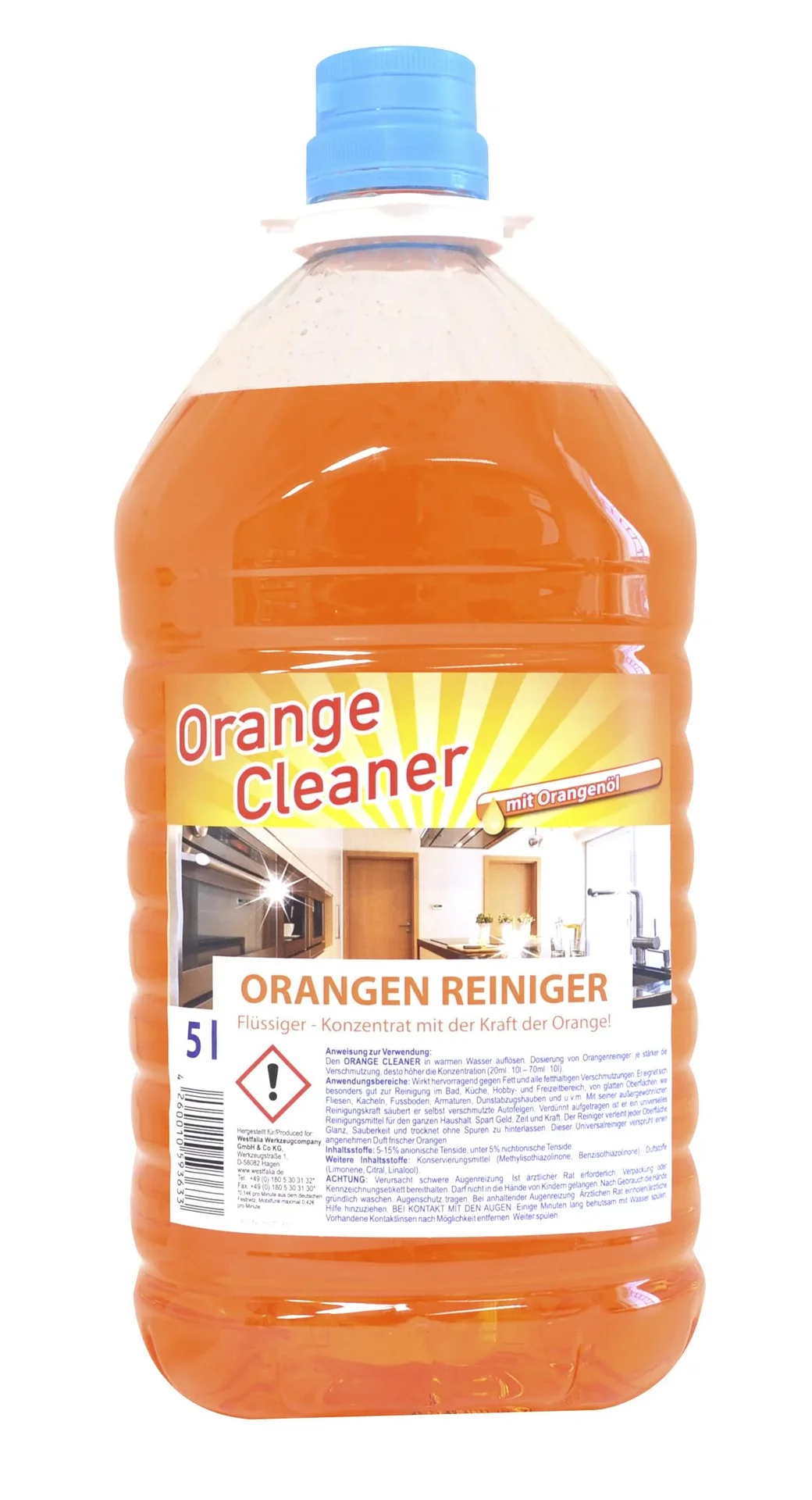 Orangenreiniger Konzentrat, 5L Kanister inklusive Dosierbecher und Auslaufhahn - 2
