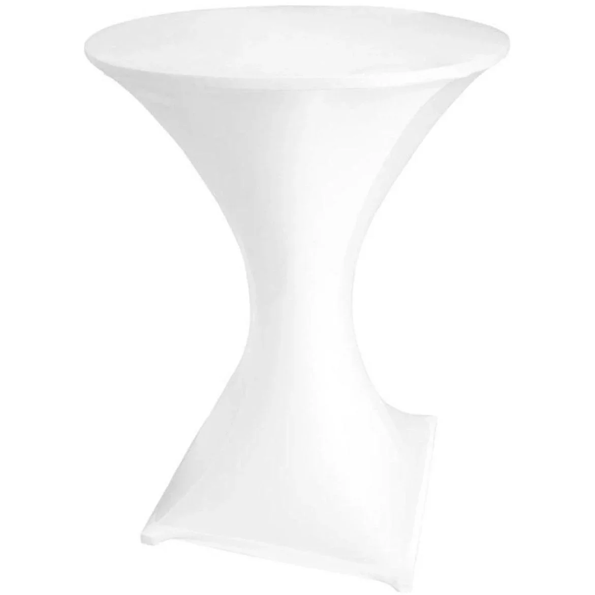 Runder Klapptisch inklusive Abdeckung - 80 x 110 cm (ø x H) - Weiß - 3