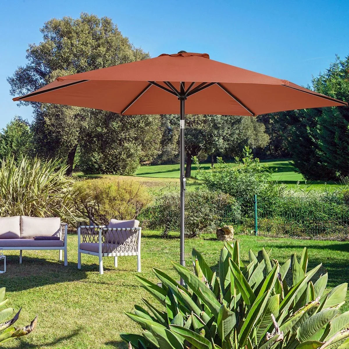 Sonnenschirm Tahiti Terracotta - Ø300cm - UV-Schutz 50+ - 5