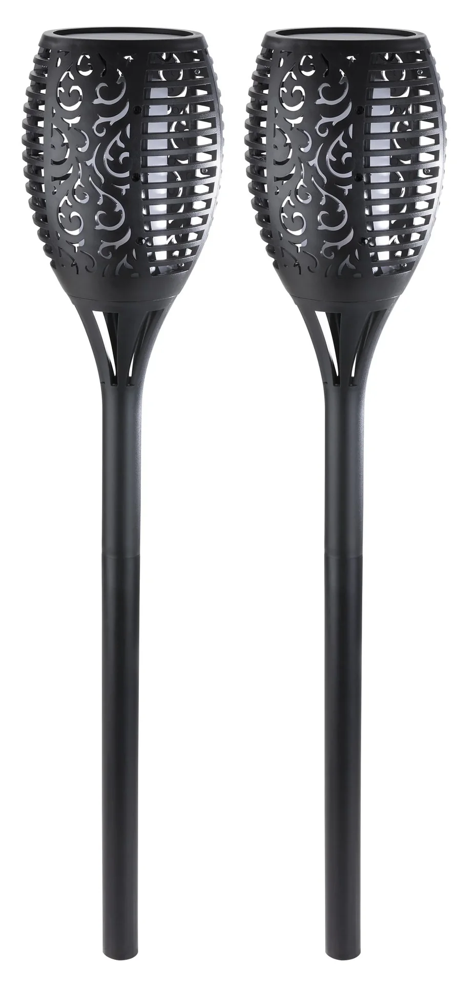 Solar Gartenfackel mit Flammeneffekt - 2er Set - 2
