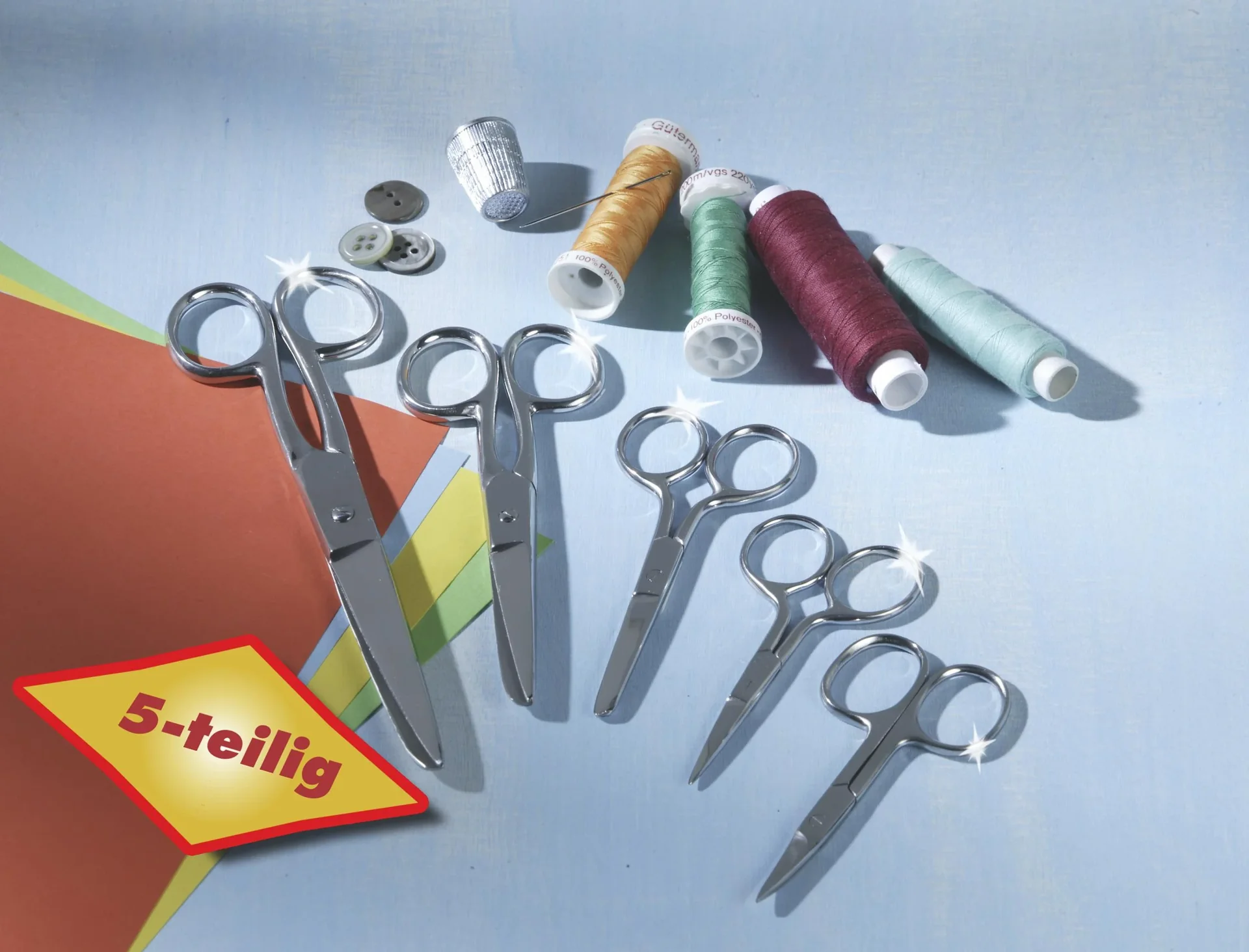 Scheren Set, 5tlg. - Edelstahl - 1