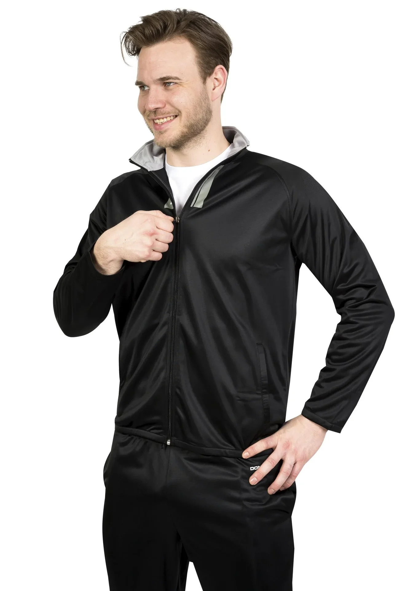 Trainingsanzug, 2-teilig, schwarz/grau, Gr. 2XL - 5