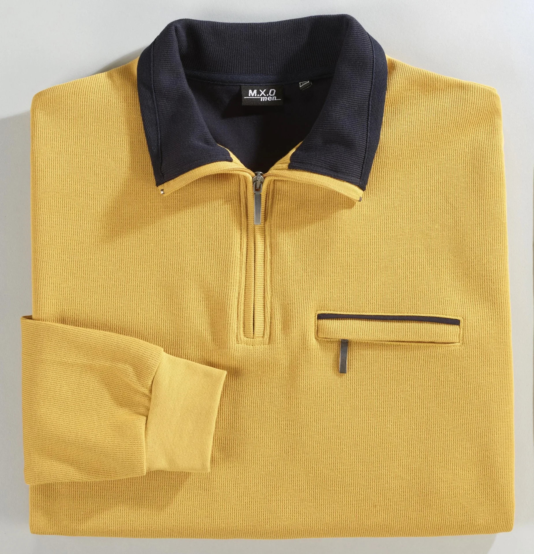 Sweatshirt mit Reißverschluß, Farbe gelb, Gr.M - 0