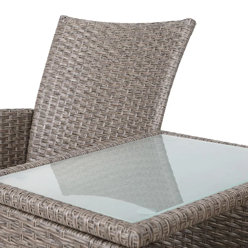 Gartenmöbel-Set - Love Bench - Polyrattan - GREY - 4
