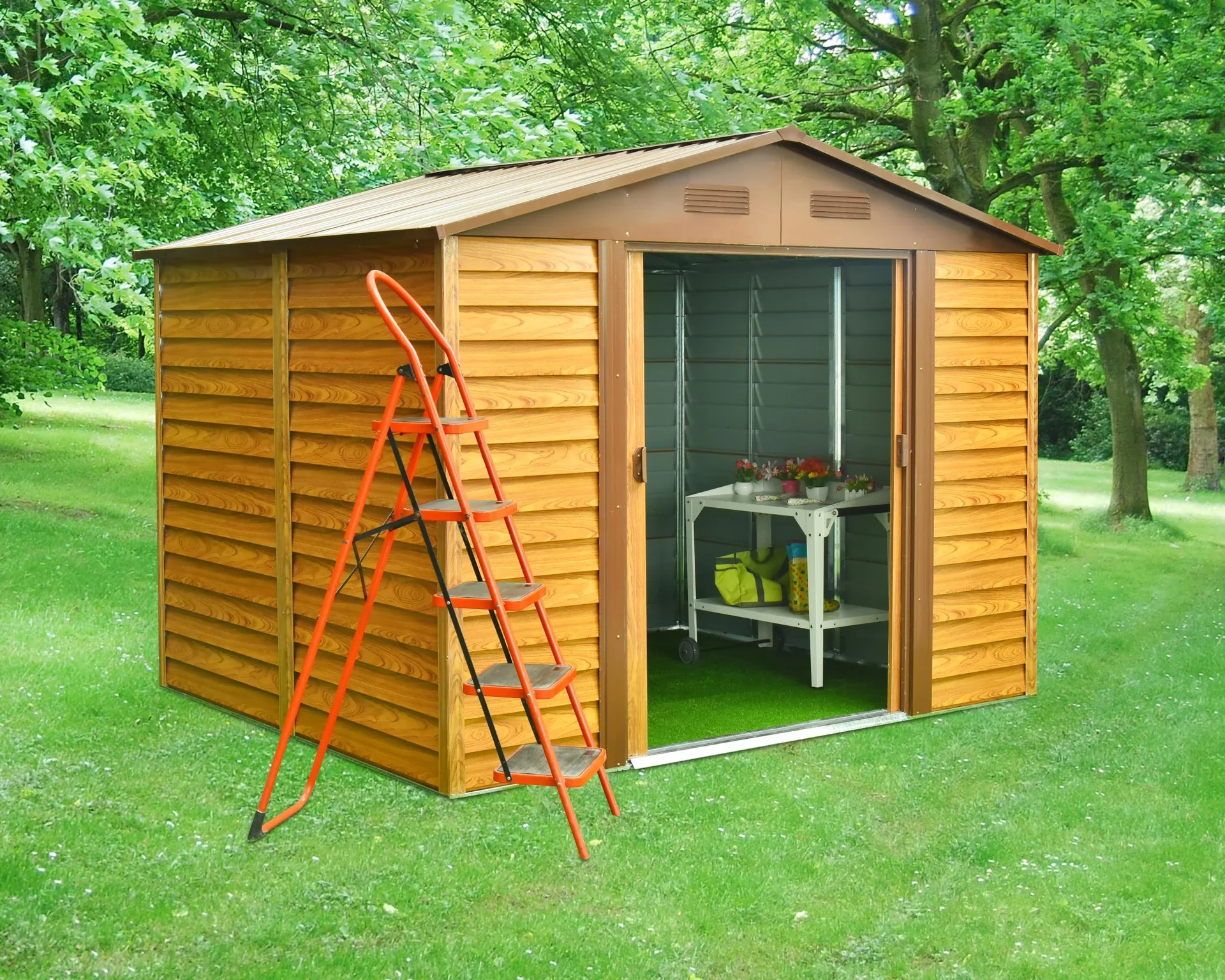 Gerätehaus FRANKFURT II 911, Holzoptik - 0