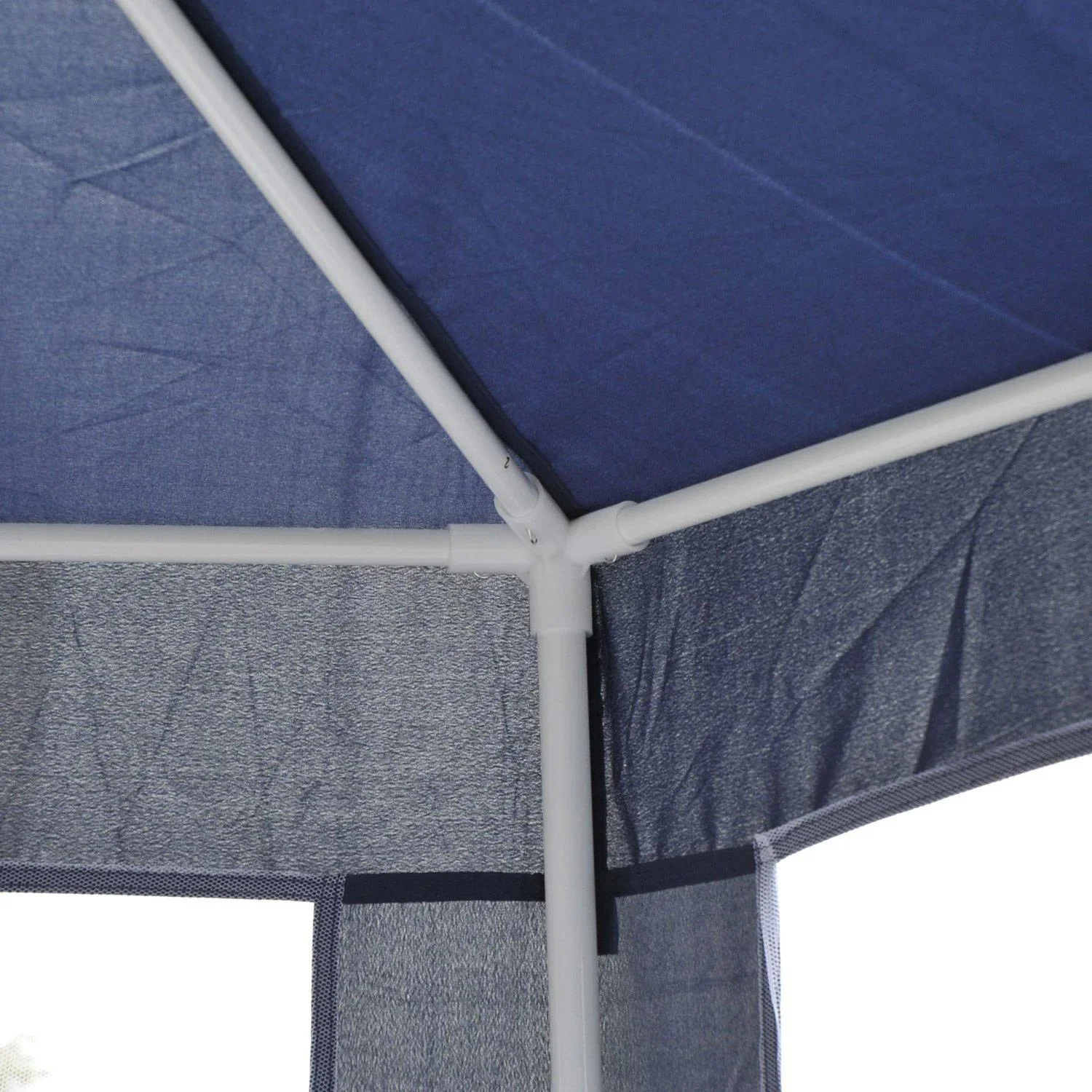 Pavillon Gartenpavillon 6-eckig blau 3,9m x 3,9m - 1