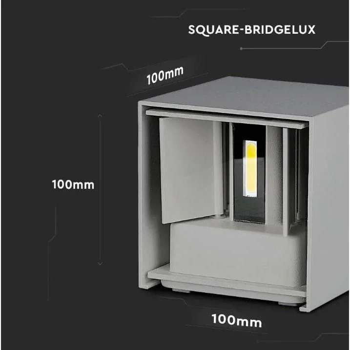 VT-759-12 LED-Wandleuchte - 11W - 3000K - 1360 Lumen - Grau - 1