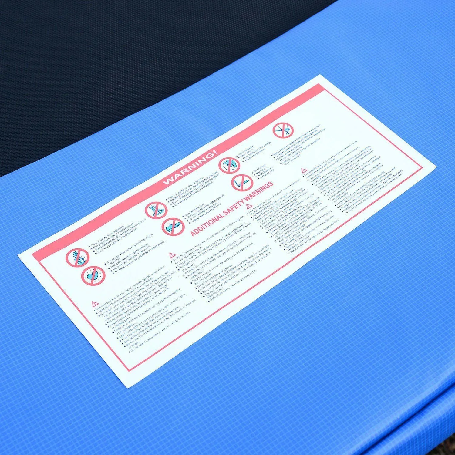 Trampolin Randabdeckung bunt 305cm witterungsbeständig PVC PE - 0