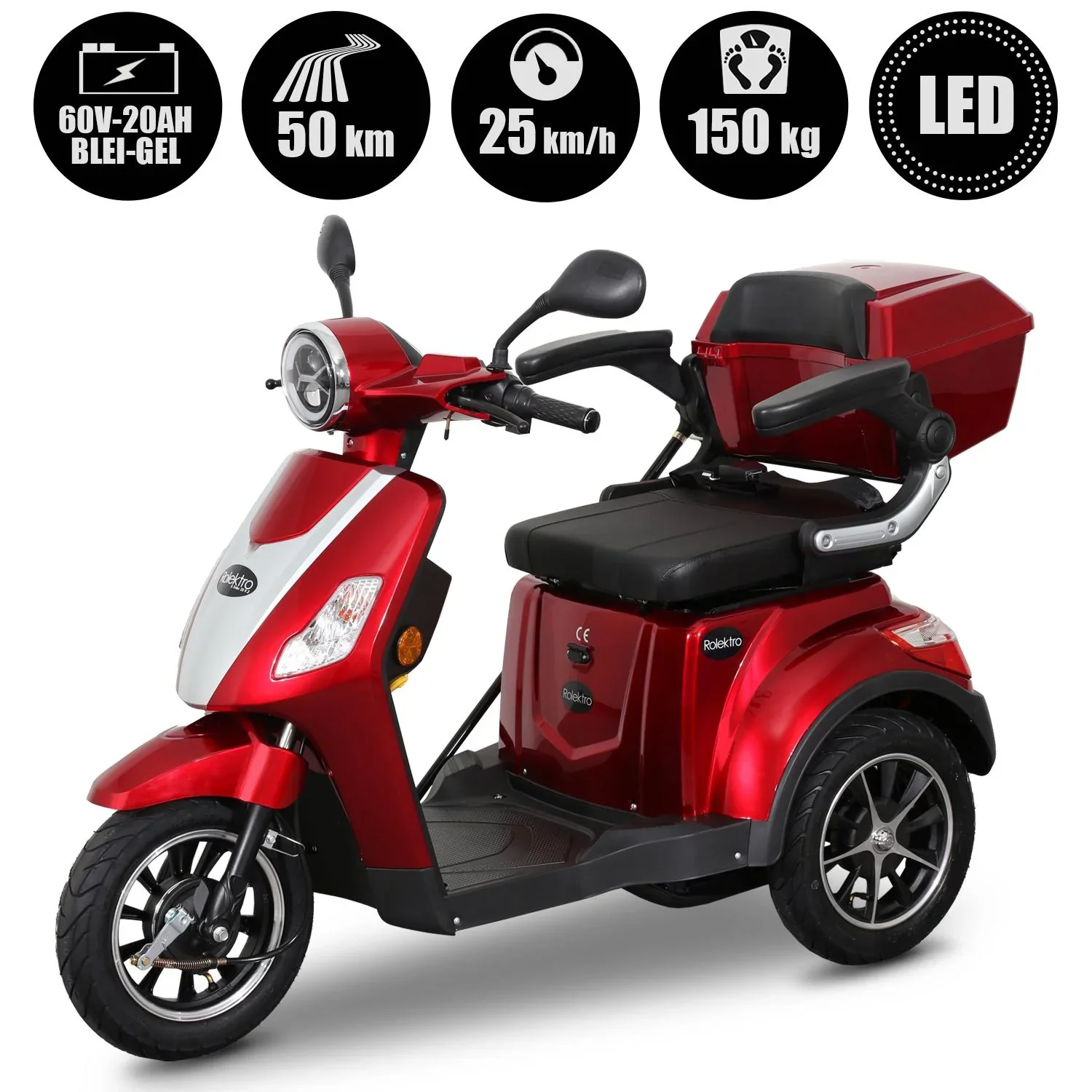 E-Trike 25 V.2, rot - 0