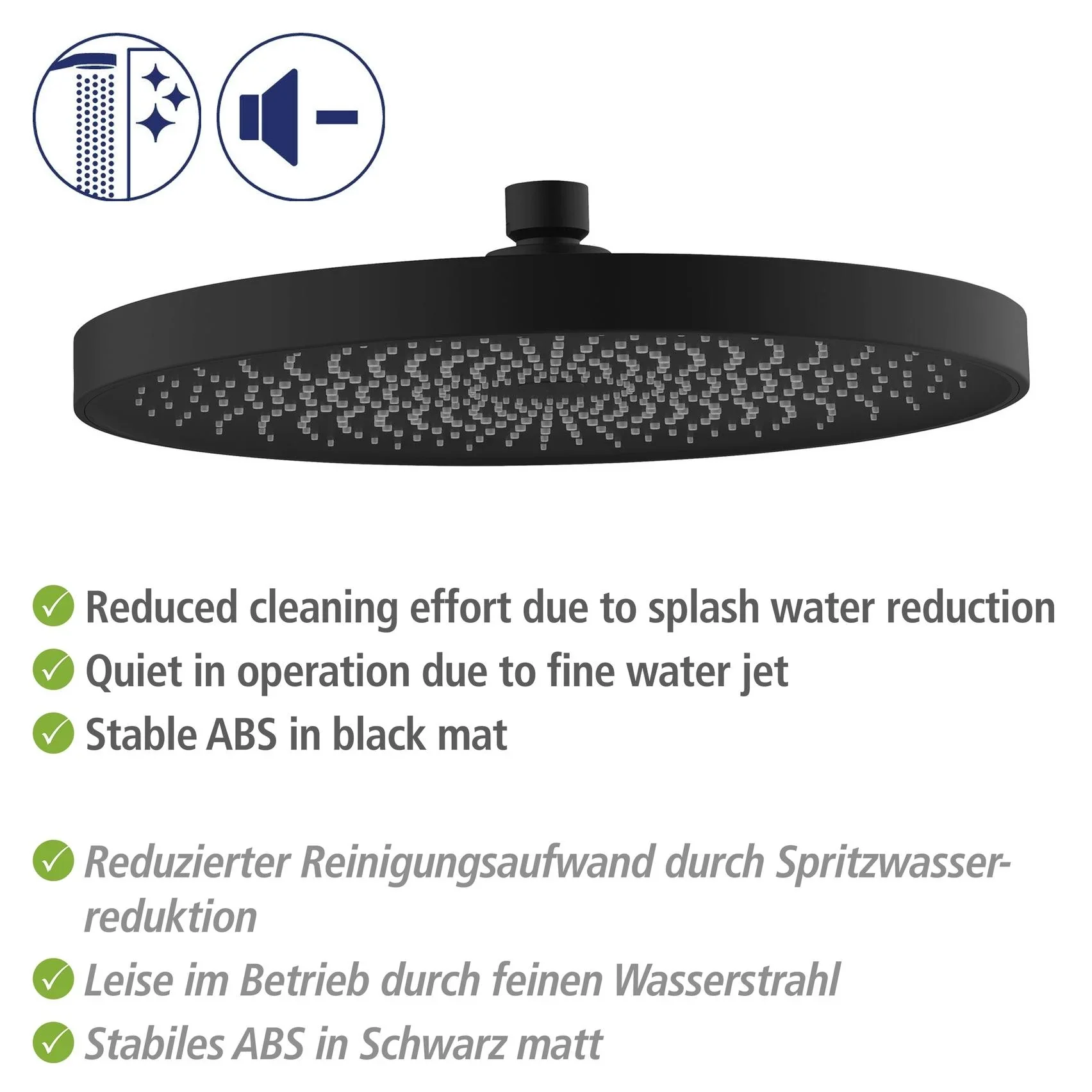 Duschsystem Softwater Schwarz - einfacher Anschluss an bestehende Armatur oder Wandanschlussbogen - 8