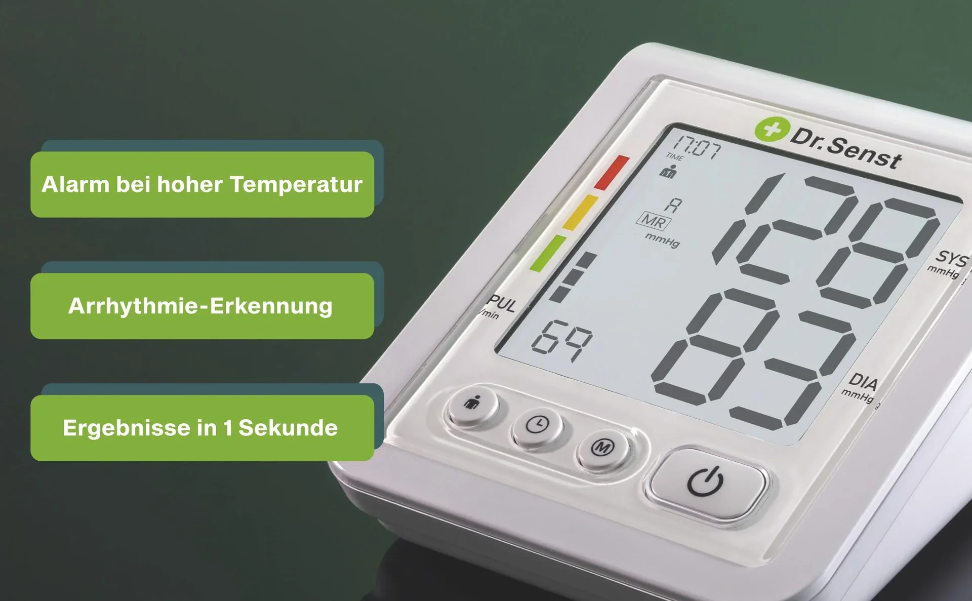 Oberarm-Blutdruckmessgerät, mit Pulsmessung und Arrhythmieerkennung - 1
