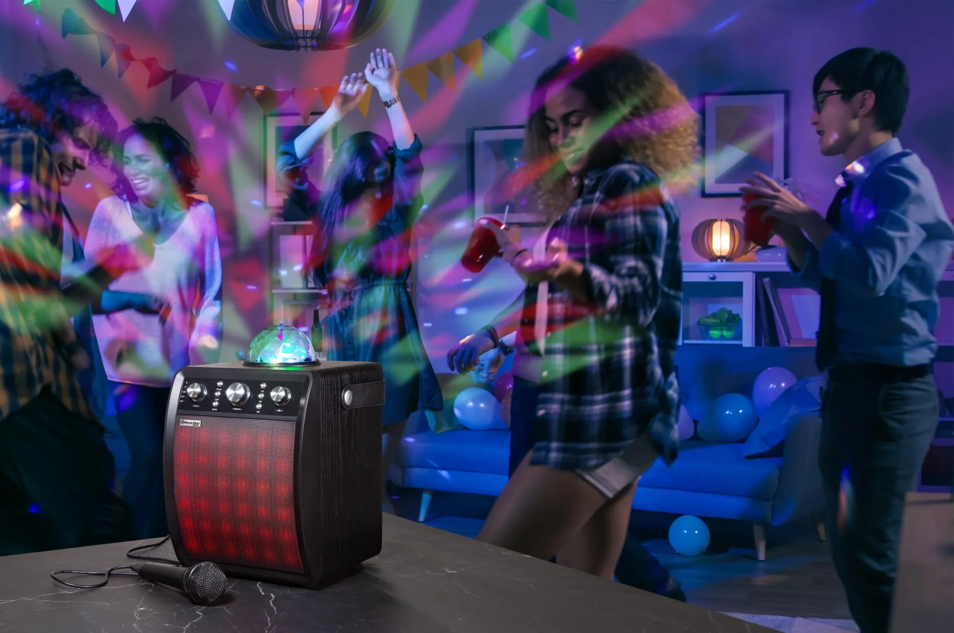 Disco Lautsprecher mit Mikrofon - 7