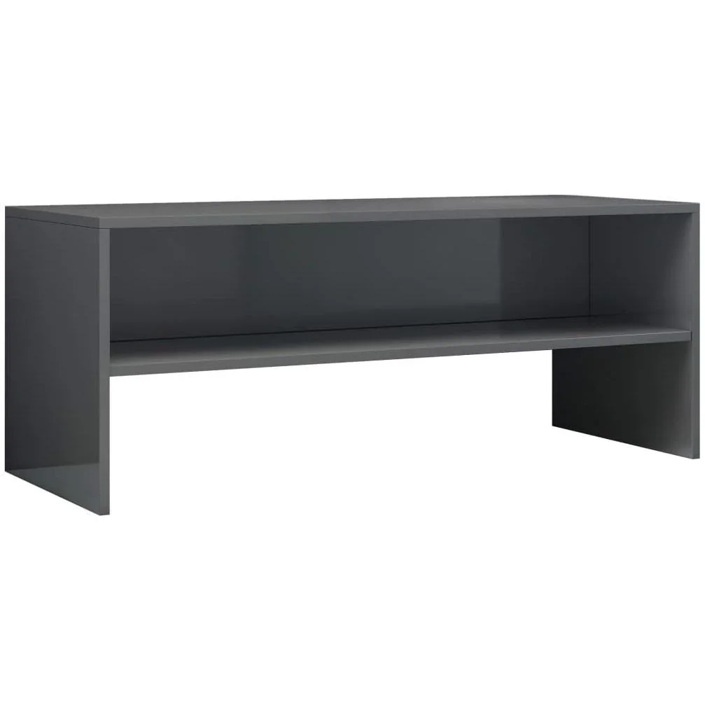 TV-Schrank 100x40x40 cm Spanplatte Hochglanz grau - 1
