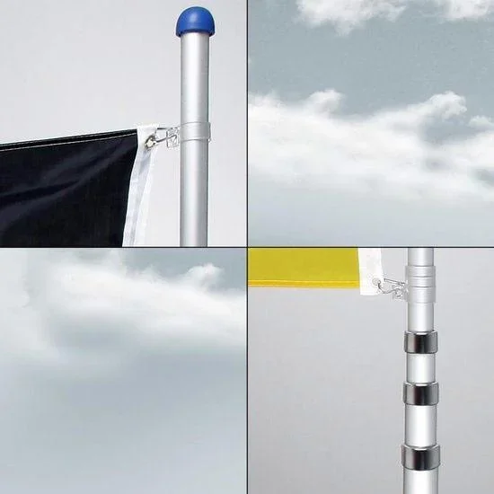 OneTools Teleskop-Fahnenmast 630cm Belgien Flagge - inkl. Belgien Flagge - 90x150cm - 1
