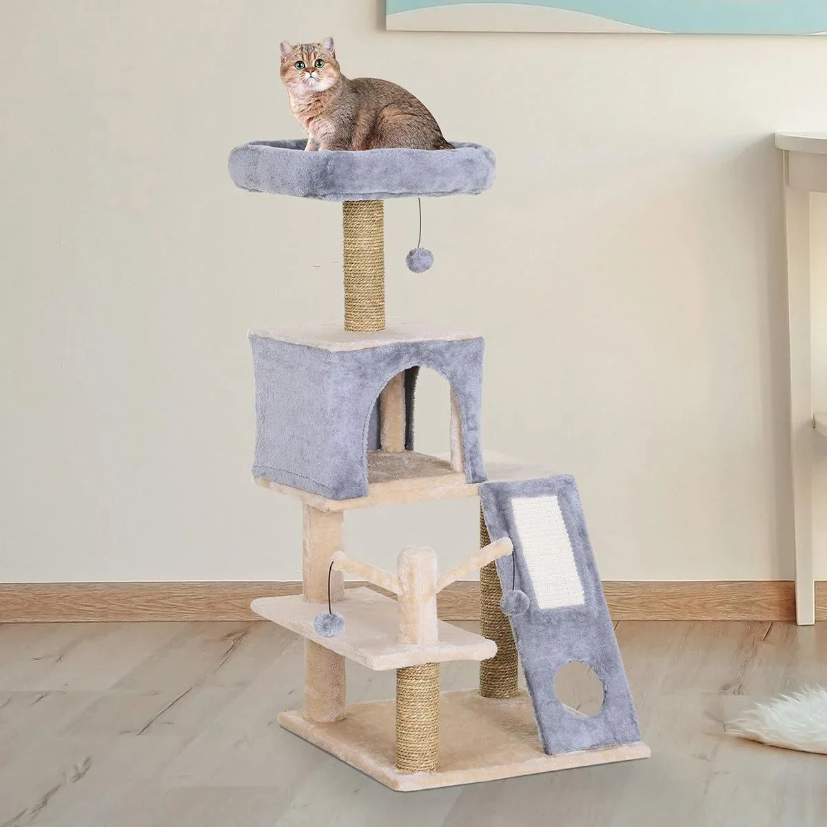 Kletterbaum für Katzen grau - 1