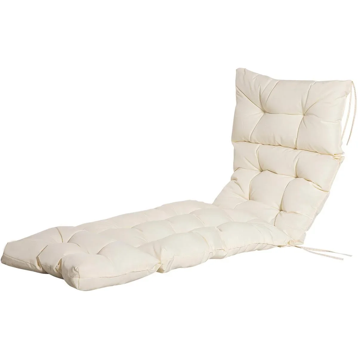 Liegekissen Polyester Creme Weiß 200 x 60 x 13 cm - 4