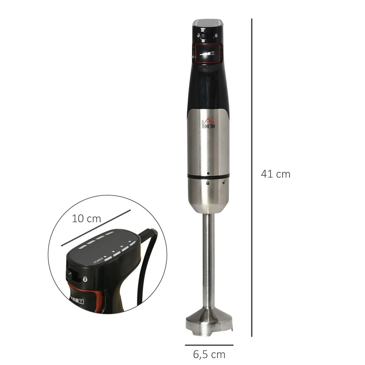 Stabmixer 1000W 10 cm x 6,5 cm x 41 cm - 1