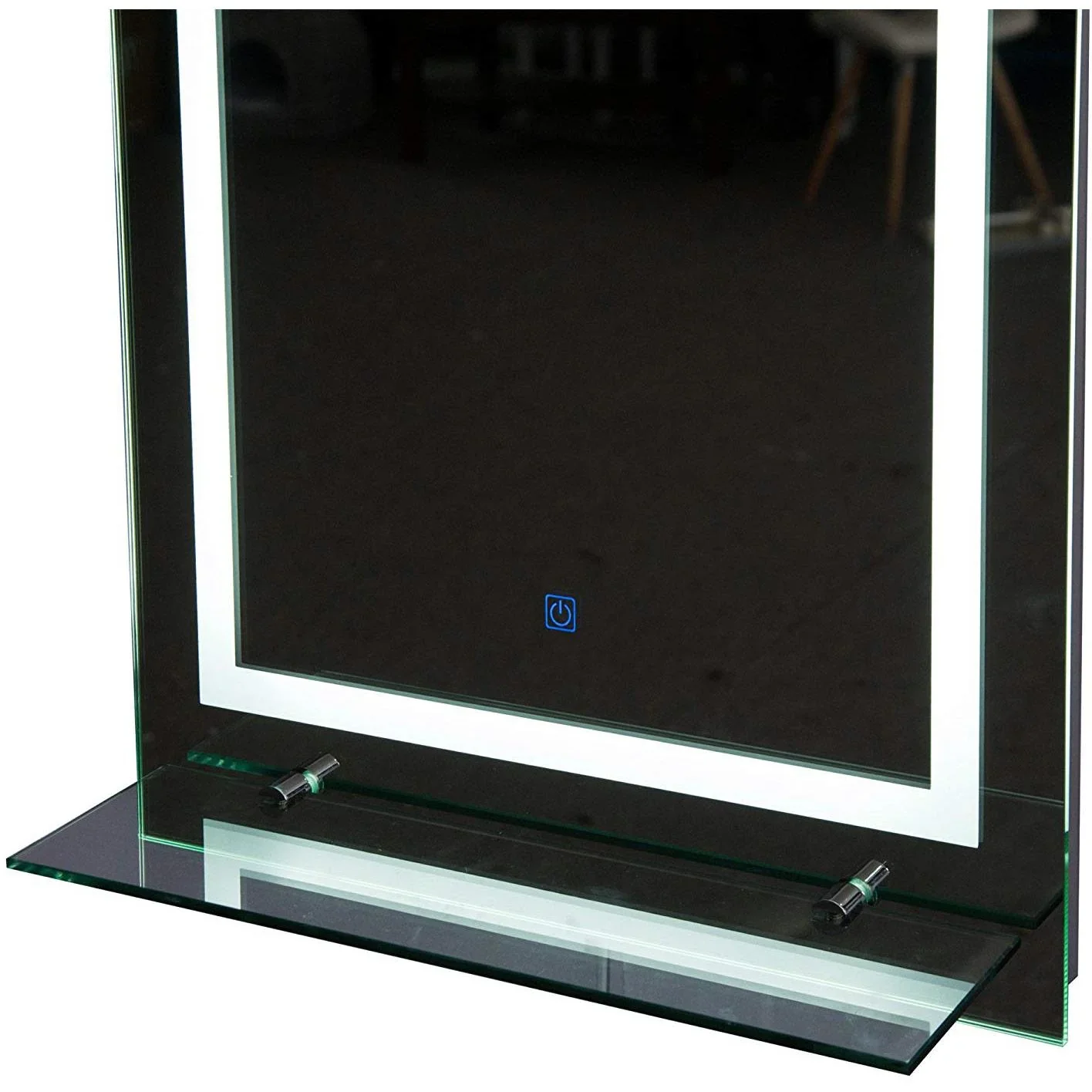 kleankin® LED Badspiegel Badezimmerspiegel Glas-Ablage 38W 70x50cm - 3