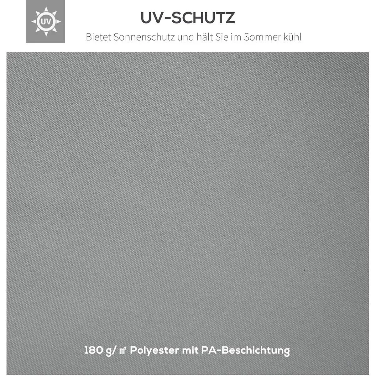 Ersatzdach Pavillondach für Metallpavillon Gartenpavillon Partyzelt Gartenzelt Polyester 3x4m Hellgrau - 1
