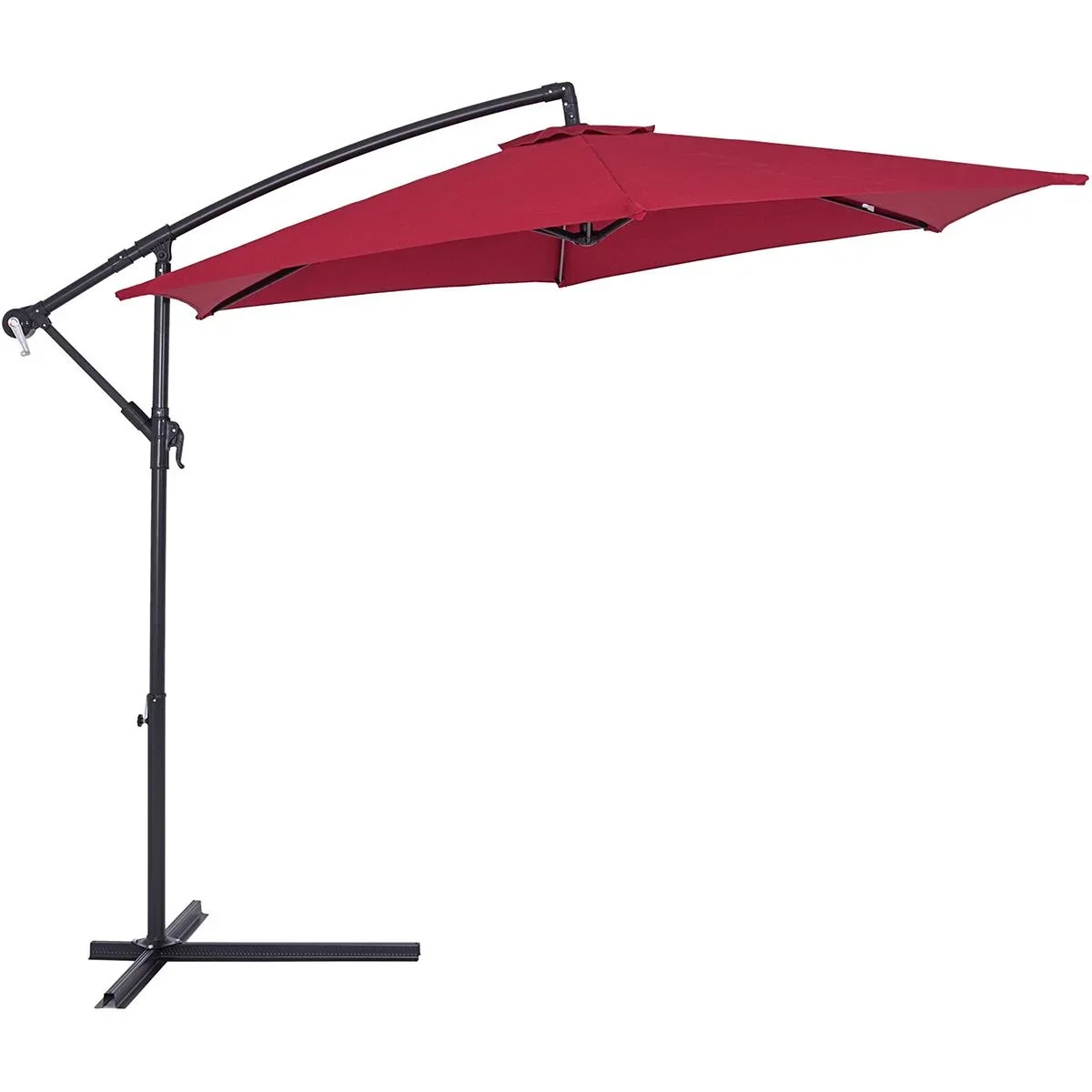 Sonnenschirm Aluminium Ø 300cm rot mit UV-Schutz 40+ - 1