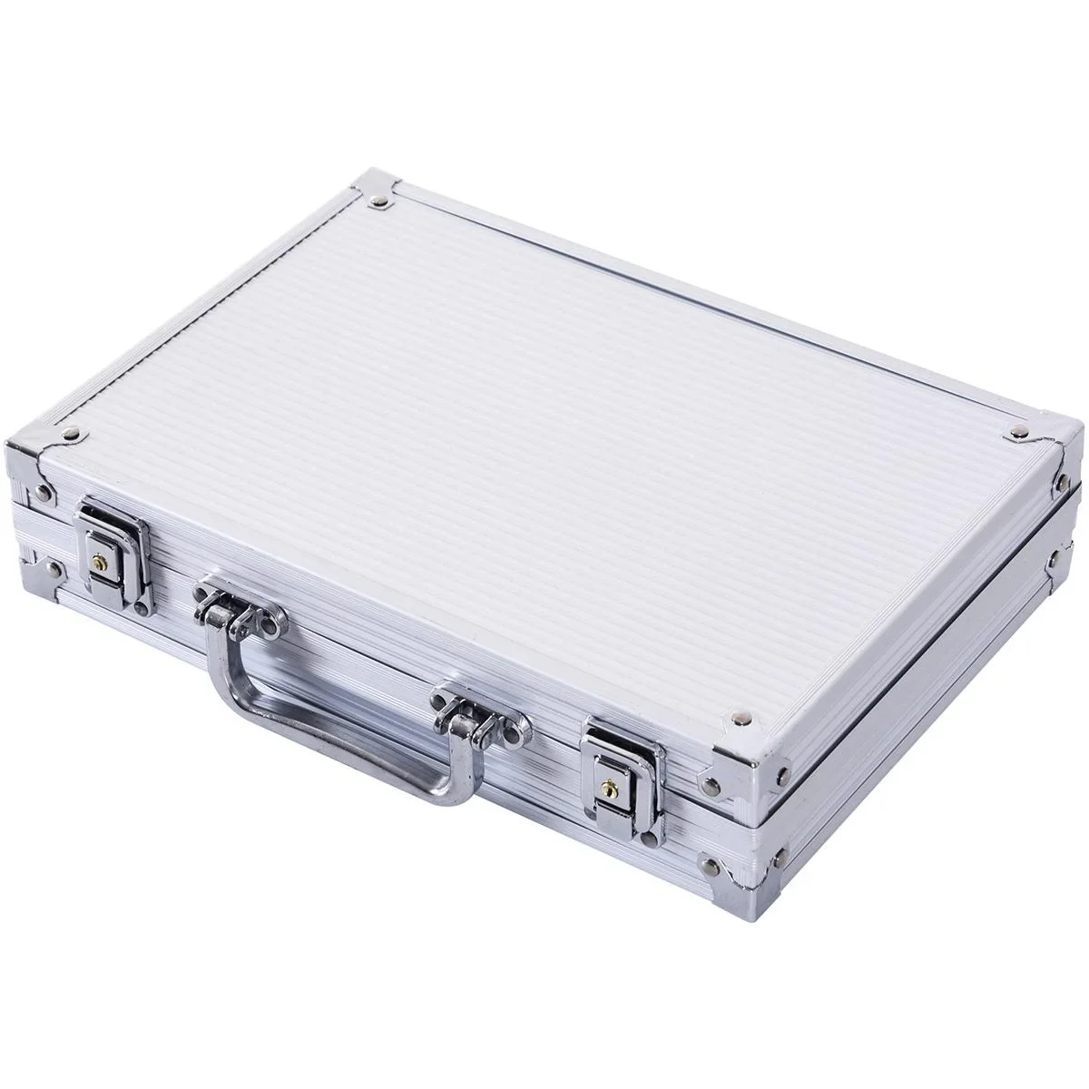 Pokerkoffer mit 200 Chips silber - 3