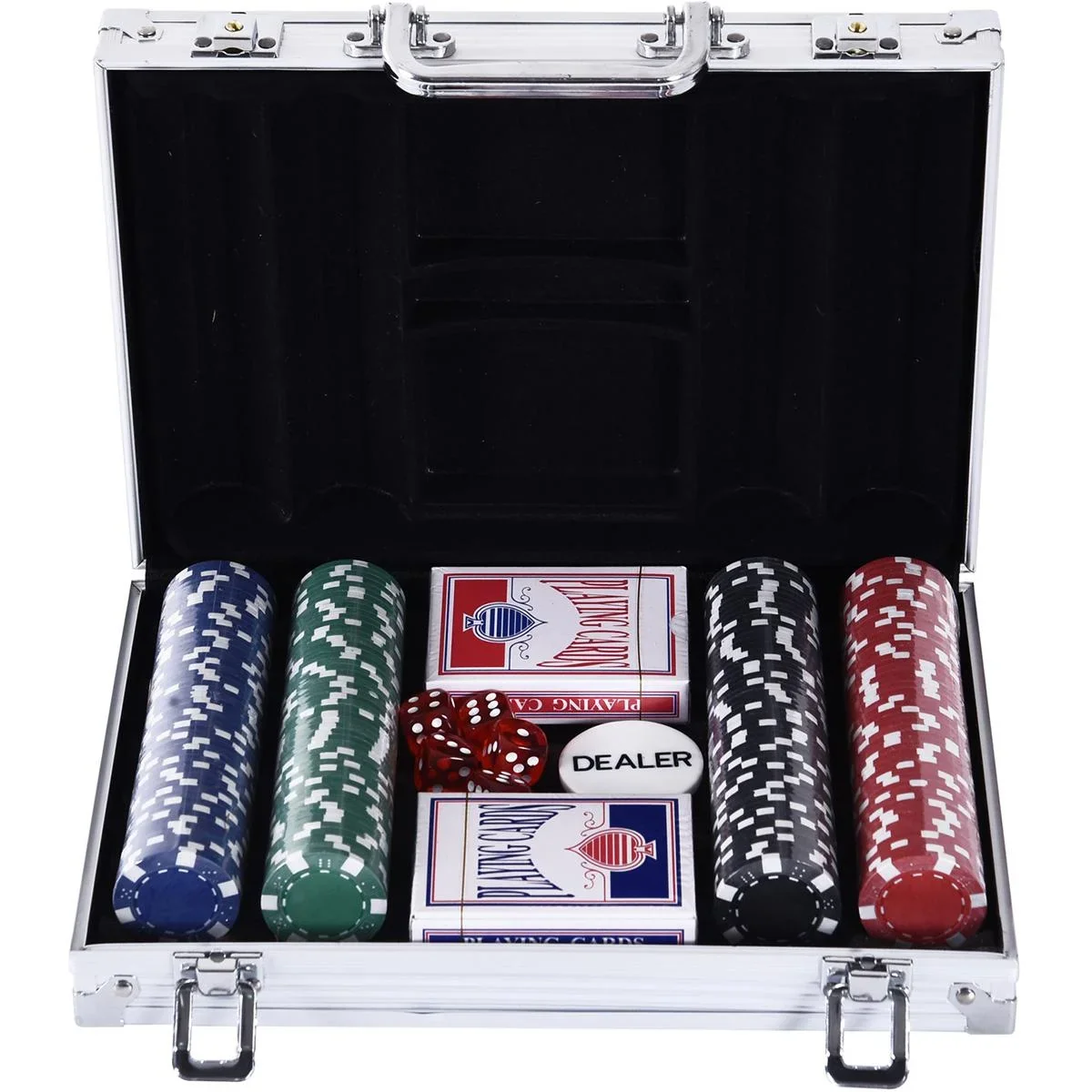 Pokerkoffer mit 200 Chips silber - 8