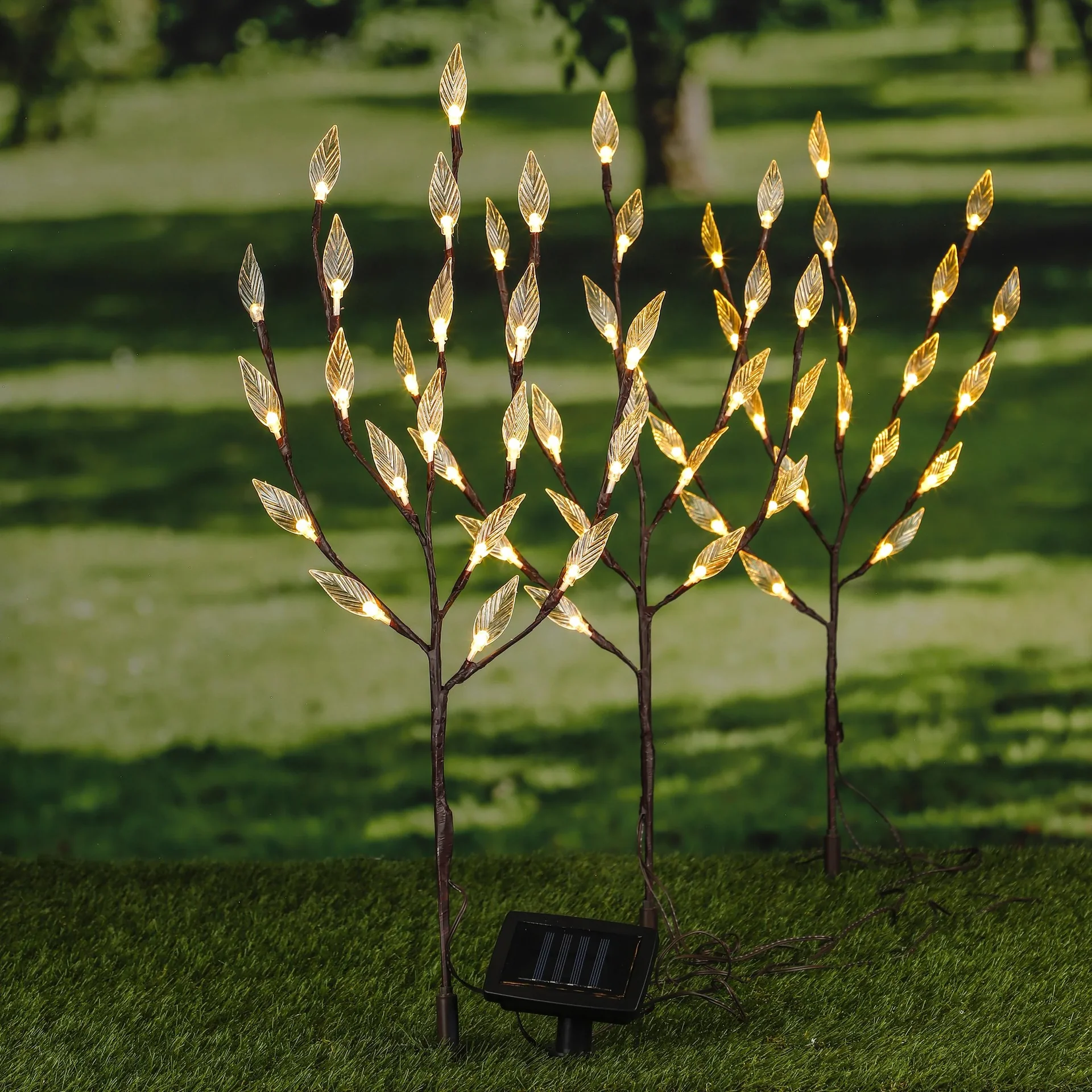 LED Solar-Strauch 3er Set - 1