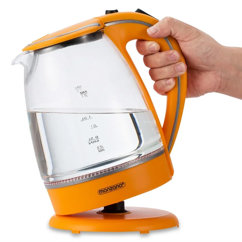 Wasserkocher orange Glas 1,7L - 0