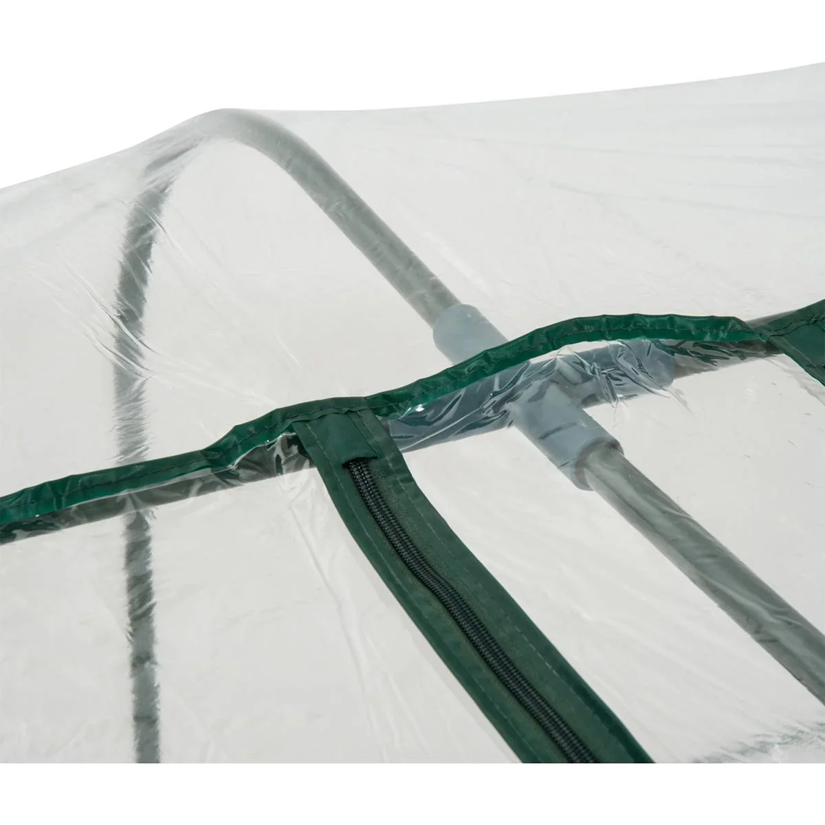 Folientunnel mit 4 Türen transparent/dunkelgrün - 3