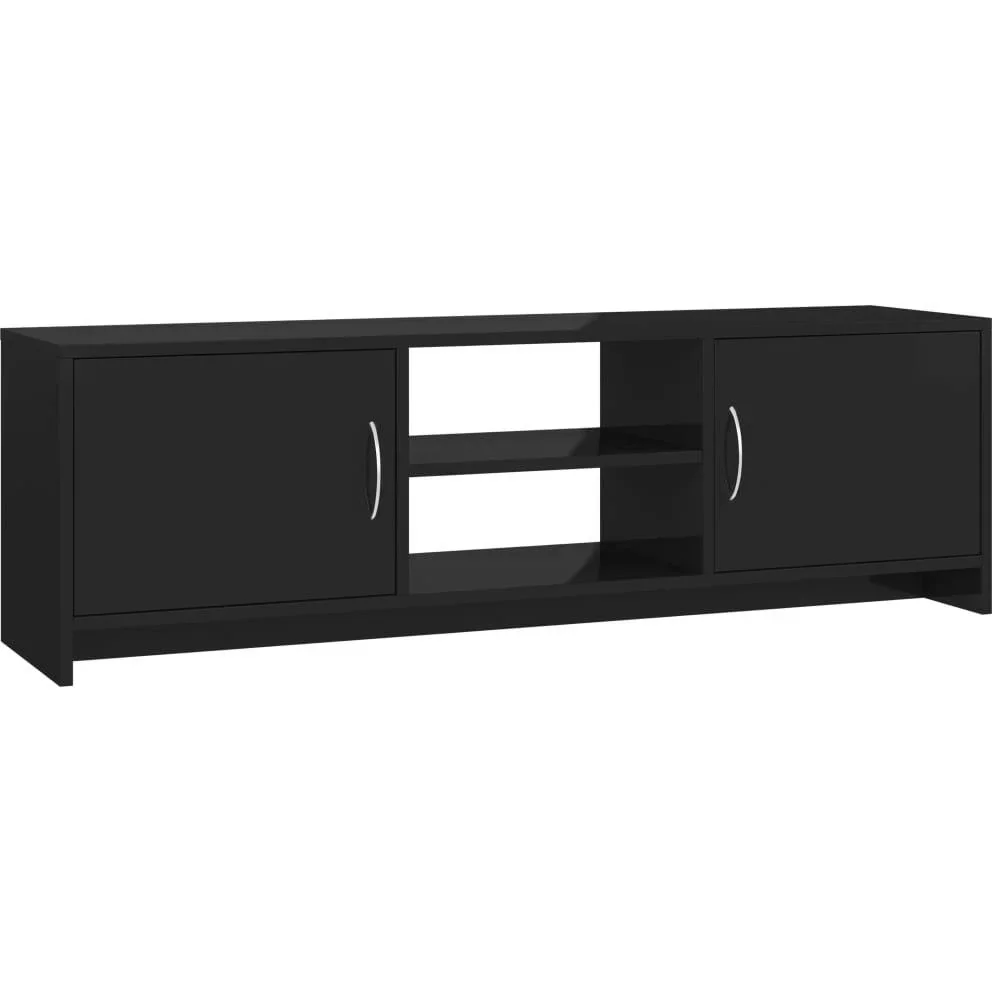 TV-Schrank 120x30x37,5 cm Spanplatte Hochglanz schwarz - 1
