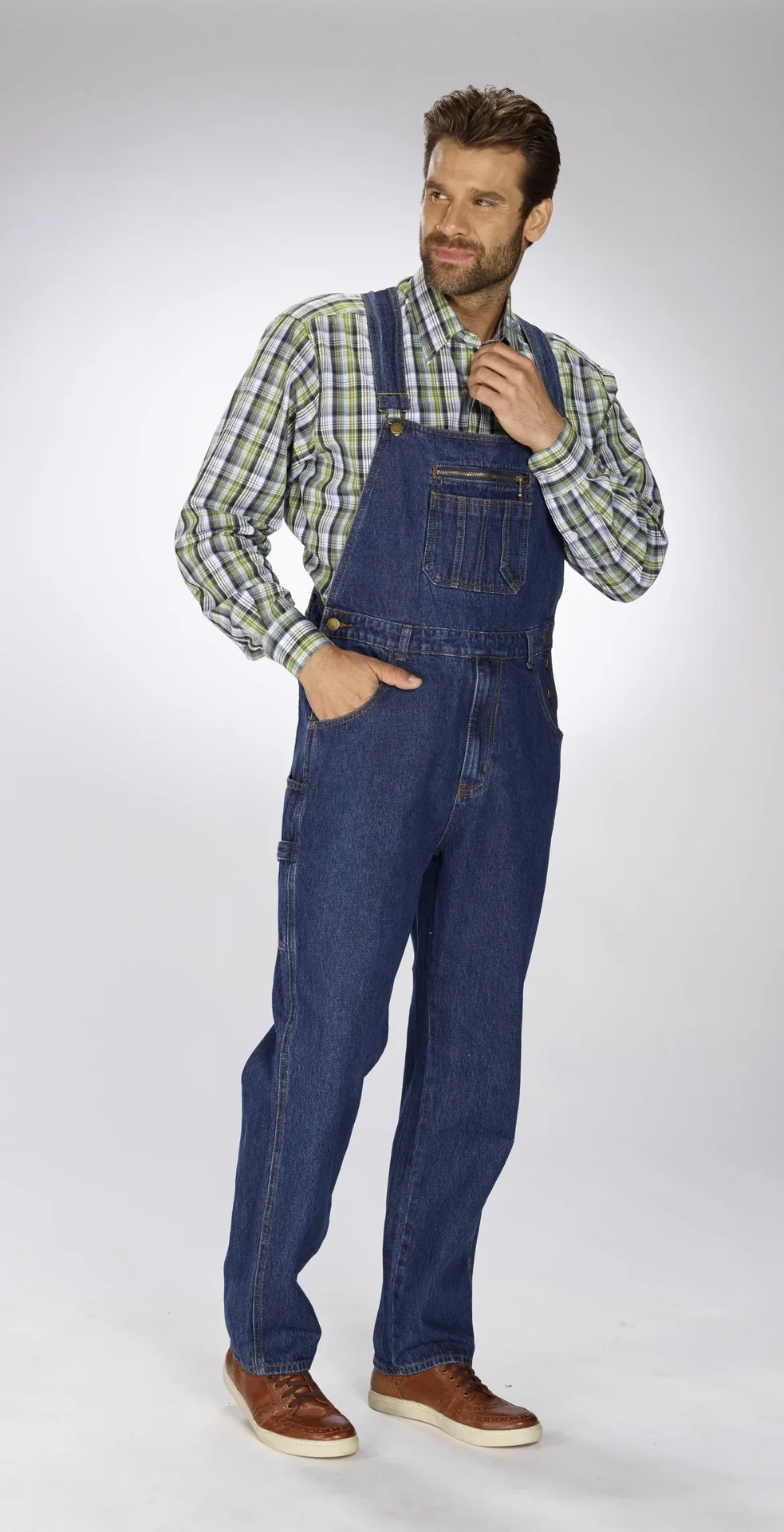 Fabrik Latzjeans, stonewashed, Gr. 25 - 2