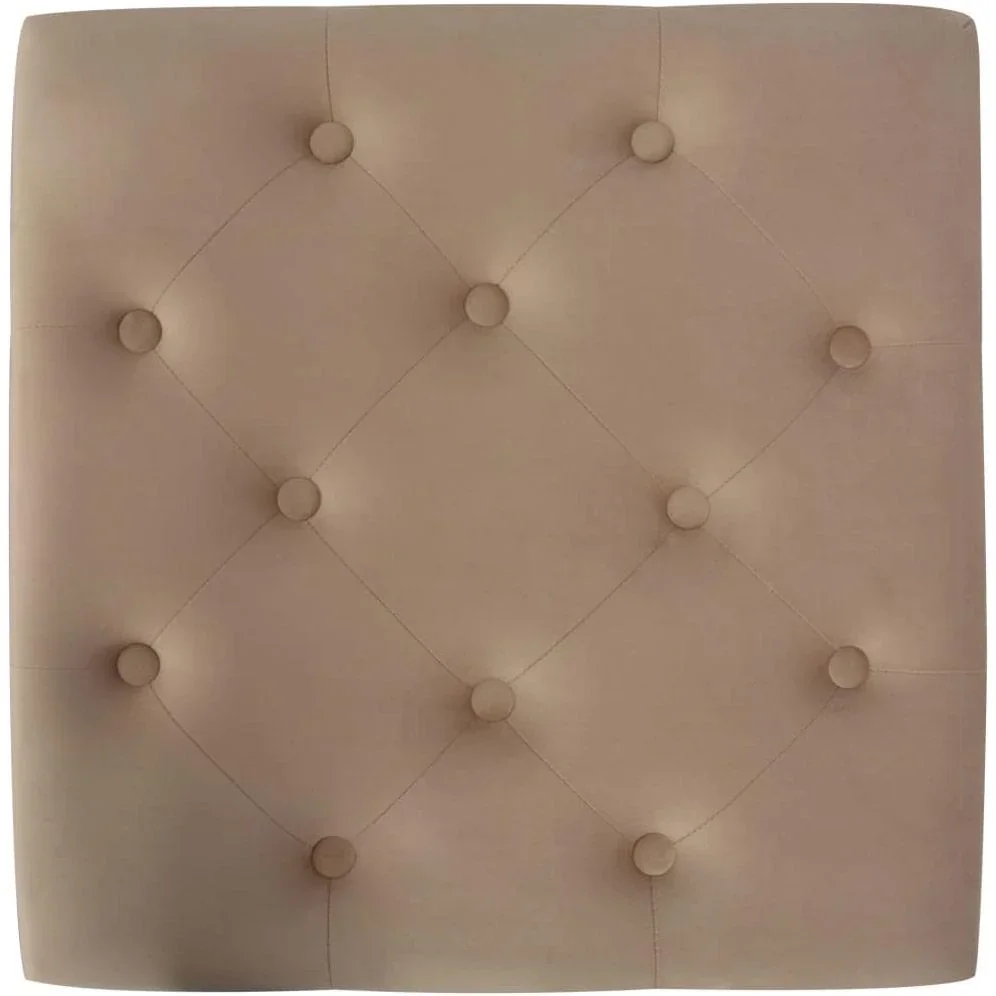 Hocker 60x60x36 cm Samt beige - 3