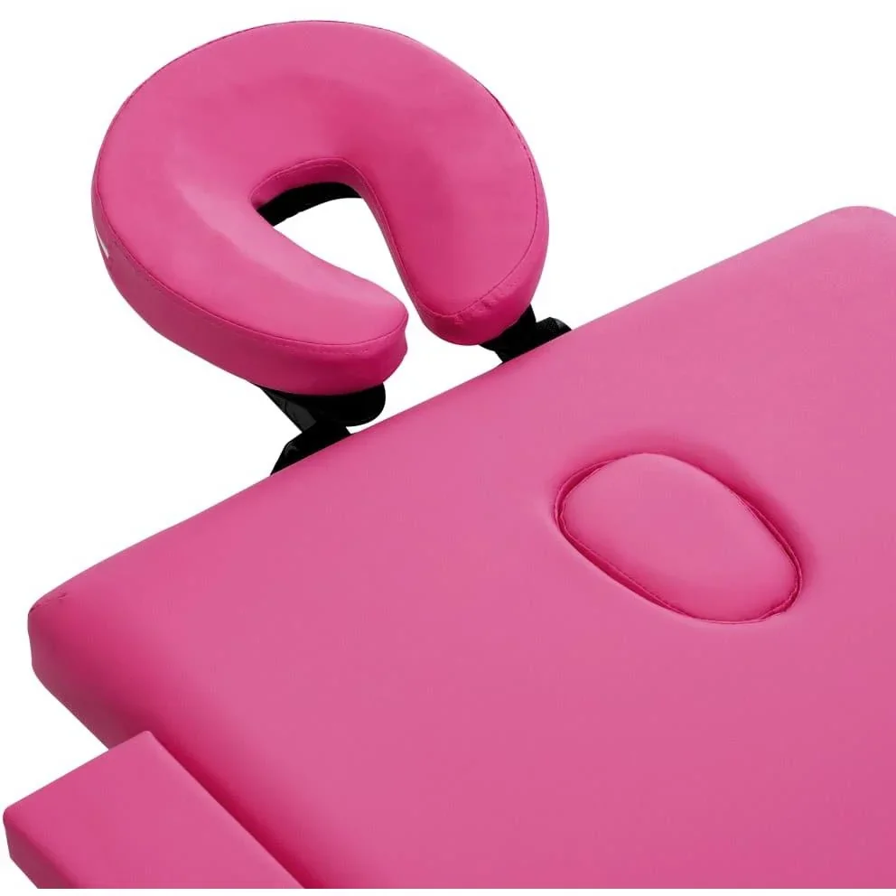 Massagetisch faltbar 4 Zonen Holz rosa - 3