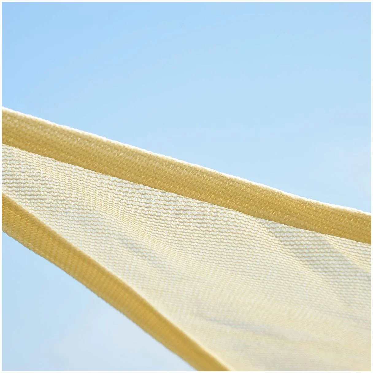 Sonnensegel (cream) Dreieck 3x3x3 m HDPE - atmungsaktiv - 0