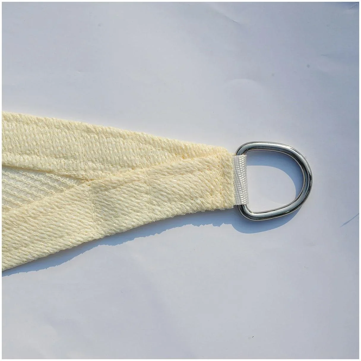 Sonnensegel (cream) Dreieck 3x3x3 m HDPE - atmungsaktiv - 2