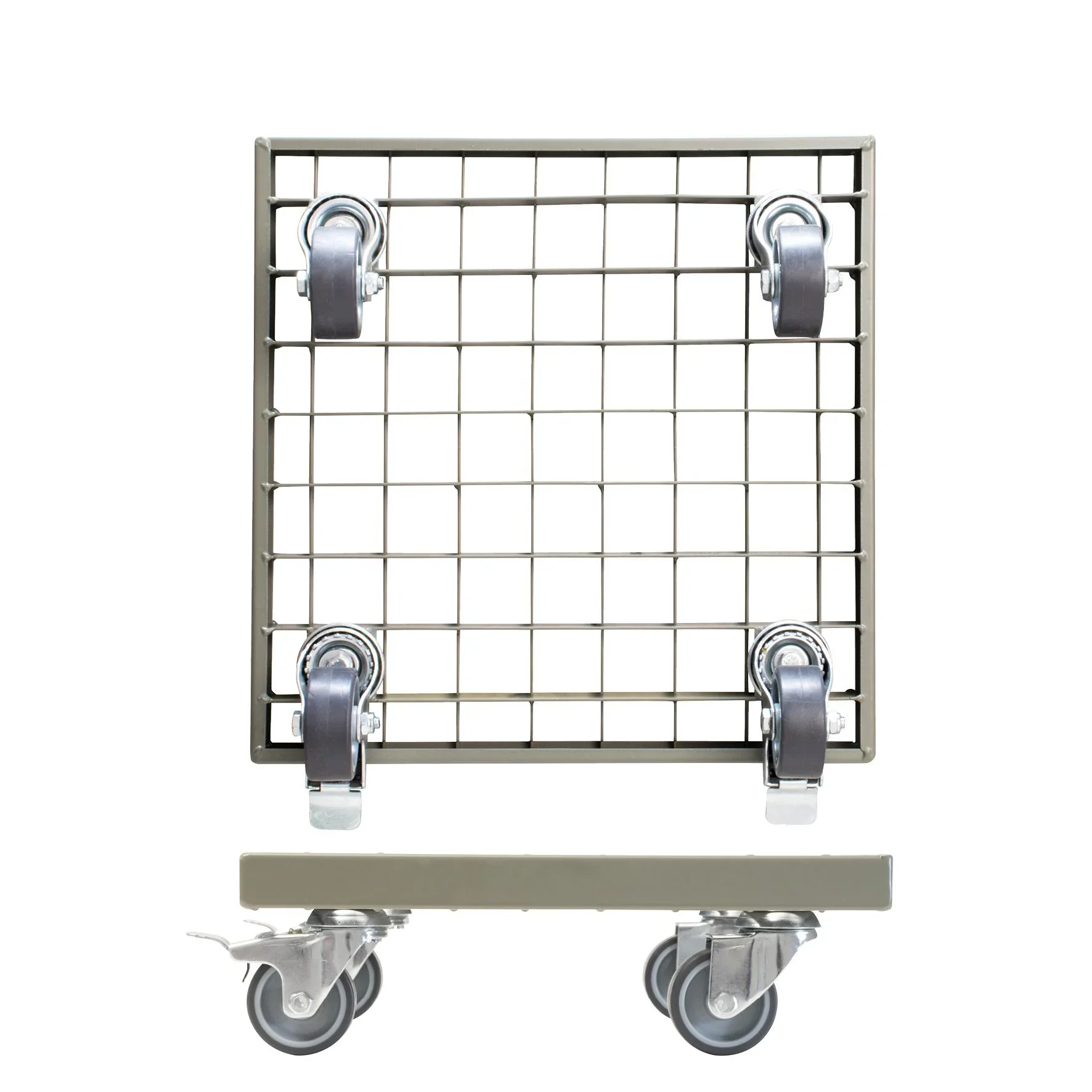 Multi Roller MR 7016, 29 x 29 x 9,5 cm, softe Rollen Ø 50 mm, Rollenlager, 2 Bremsen, Gitterrost, Tragkraft 200 kg - 2