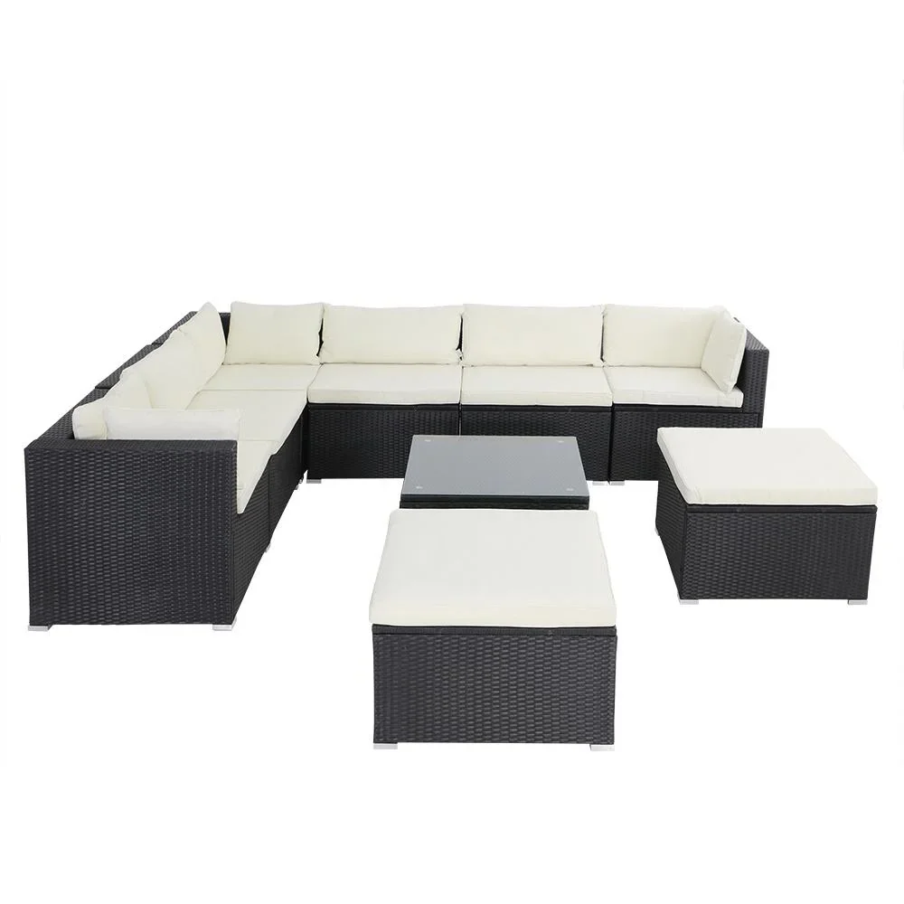 Polyrotan XL Lounge-Set 26-tlg. Schwarz - 3