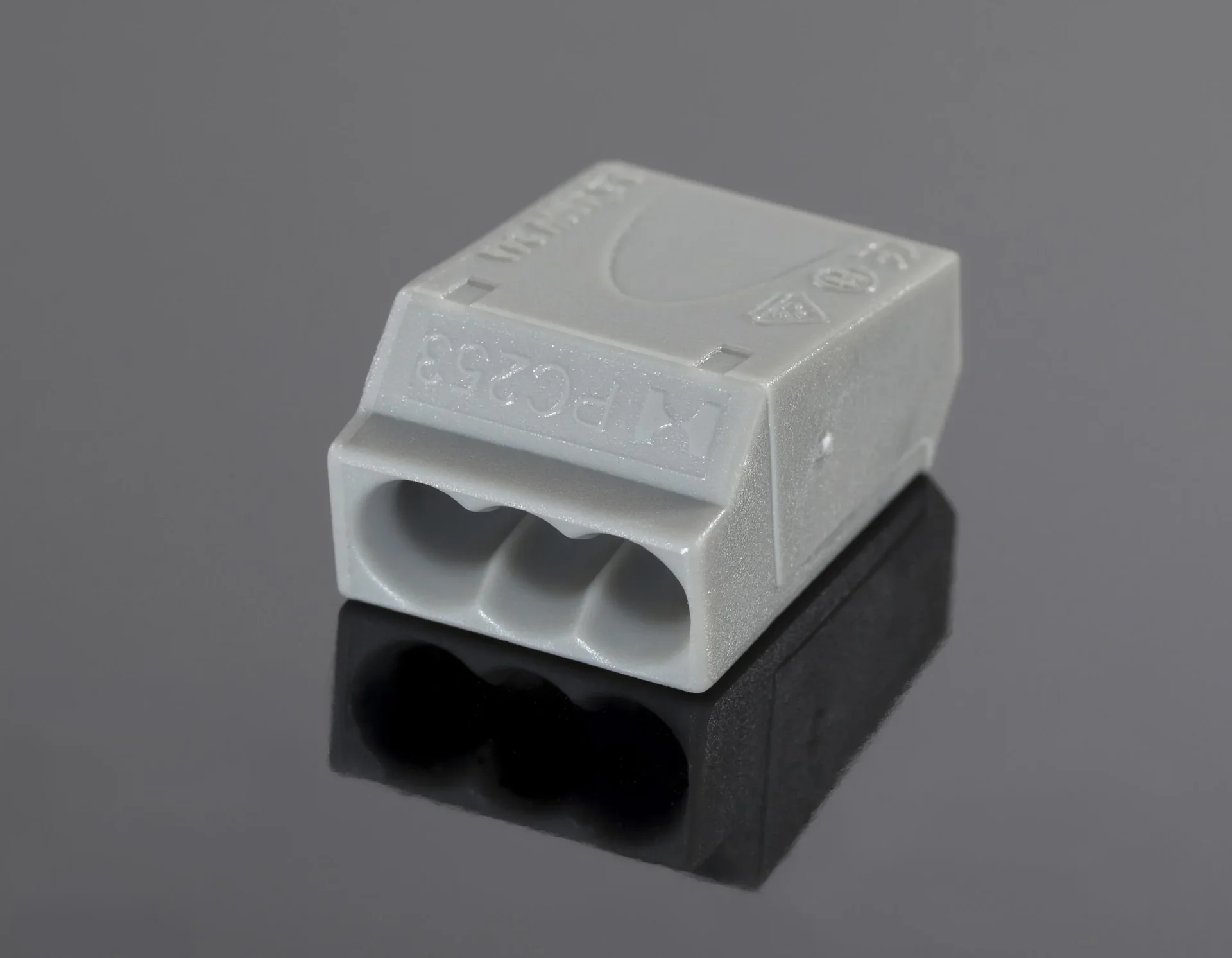 Stecklemmen, 100 Stk, 3 x 1,0 - 2,5 mm², grau - 0