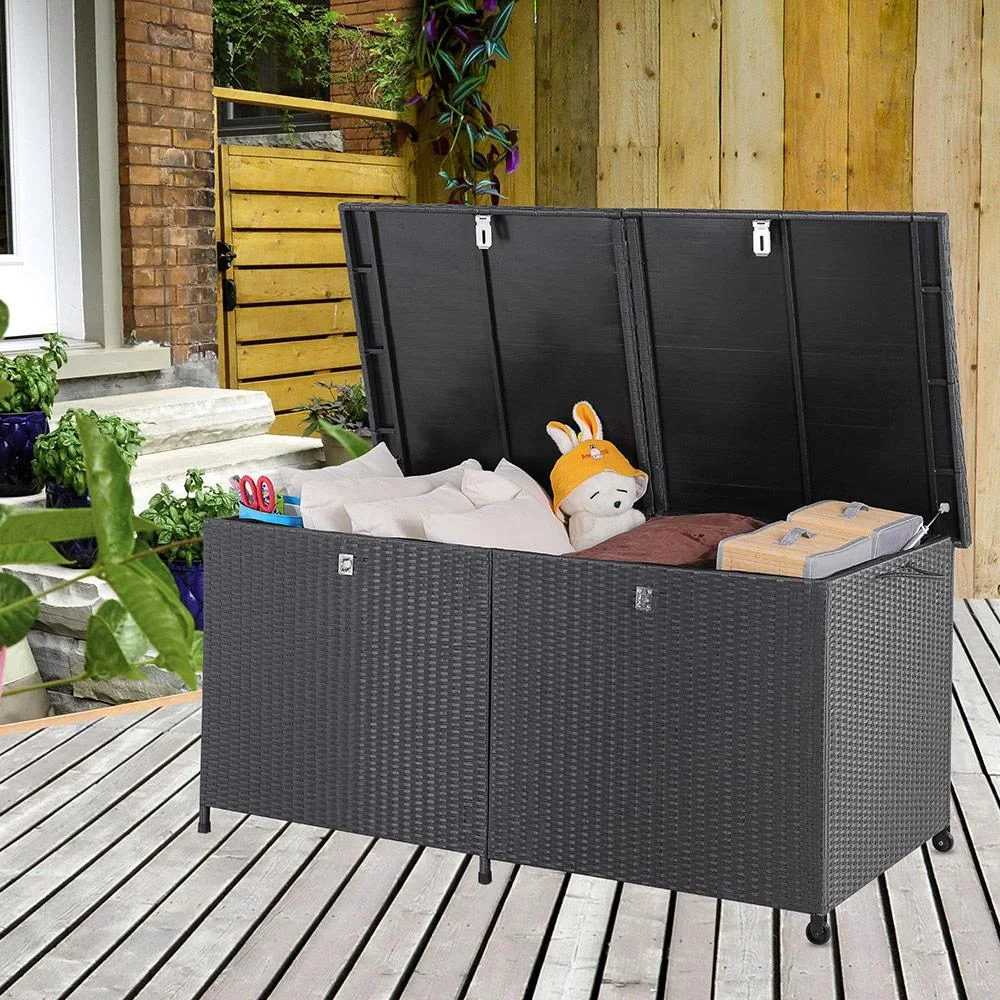 Aufbewahrungsbox für Kissen - Polyrattan - 1