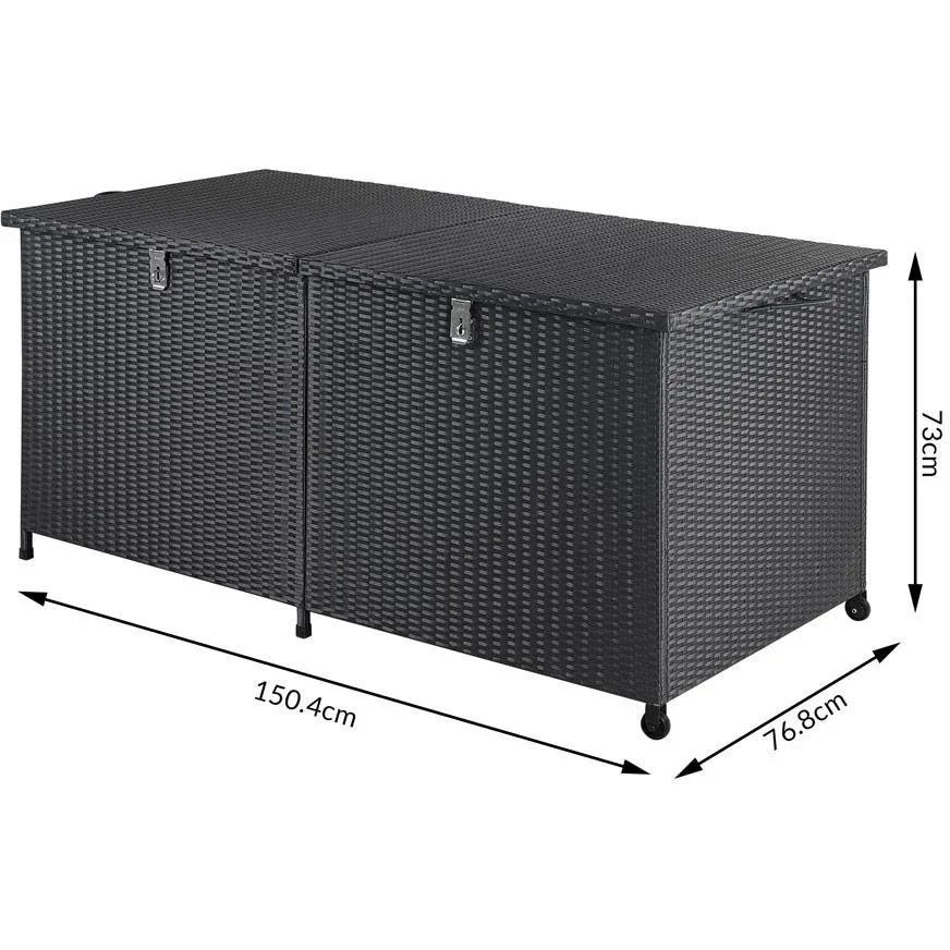 Aufbewahrungsbox für Kissen - Polyrattan - 4
