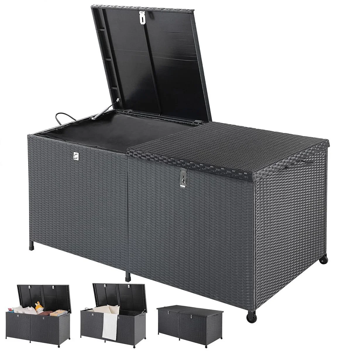Aufbewahrungsbox für Kissen - Polyrattan - 6