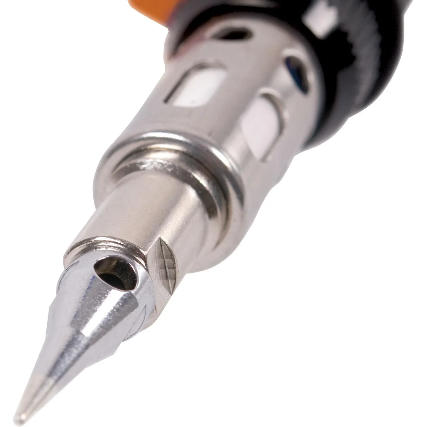SGM1006 Gas-Lötkolben - 35 min. betriebsdauer - Inkl. Lötspitze Schrägform 8mm und Lötspitze Meißel form 3,5mm - 0