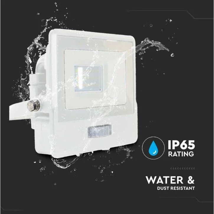 VT-118S LED-Flutlicht mit Sensor - 10 W - 735 Lm - 6500K - Weiß - 8