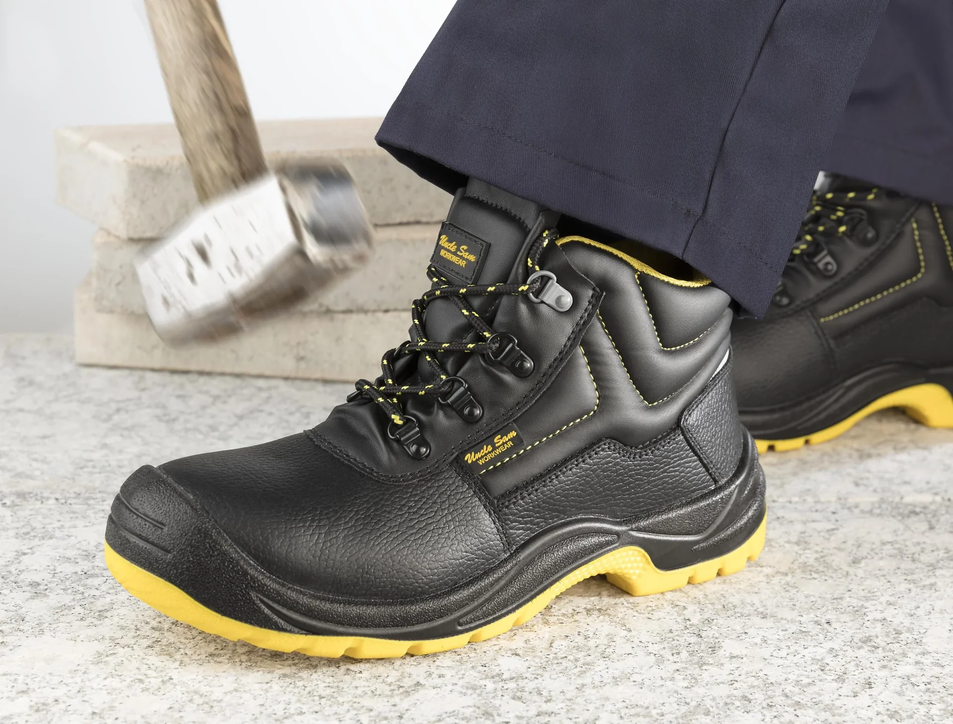 Sicherheitsstiefel S3, Farbe schwarz/gelb, Gr.40 - 1