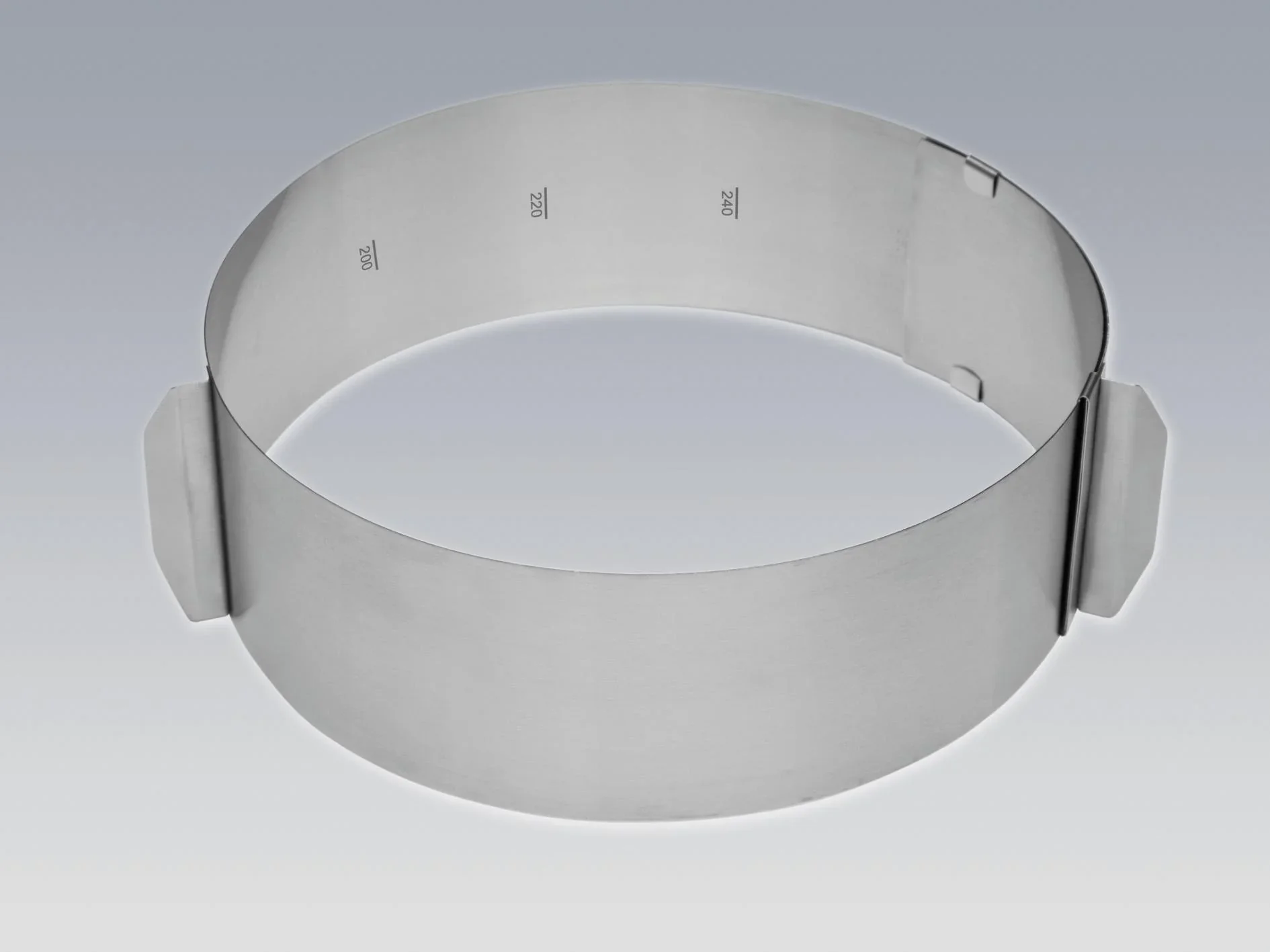 Variabler Tortenring mit Skala, von 16-30 cm - 4