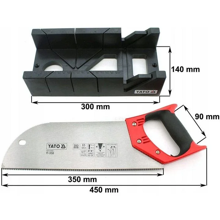 Gehrungslade mit Handsäge - 35cm Sägeblatt - 30x14cm Gehrungslade - 0