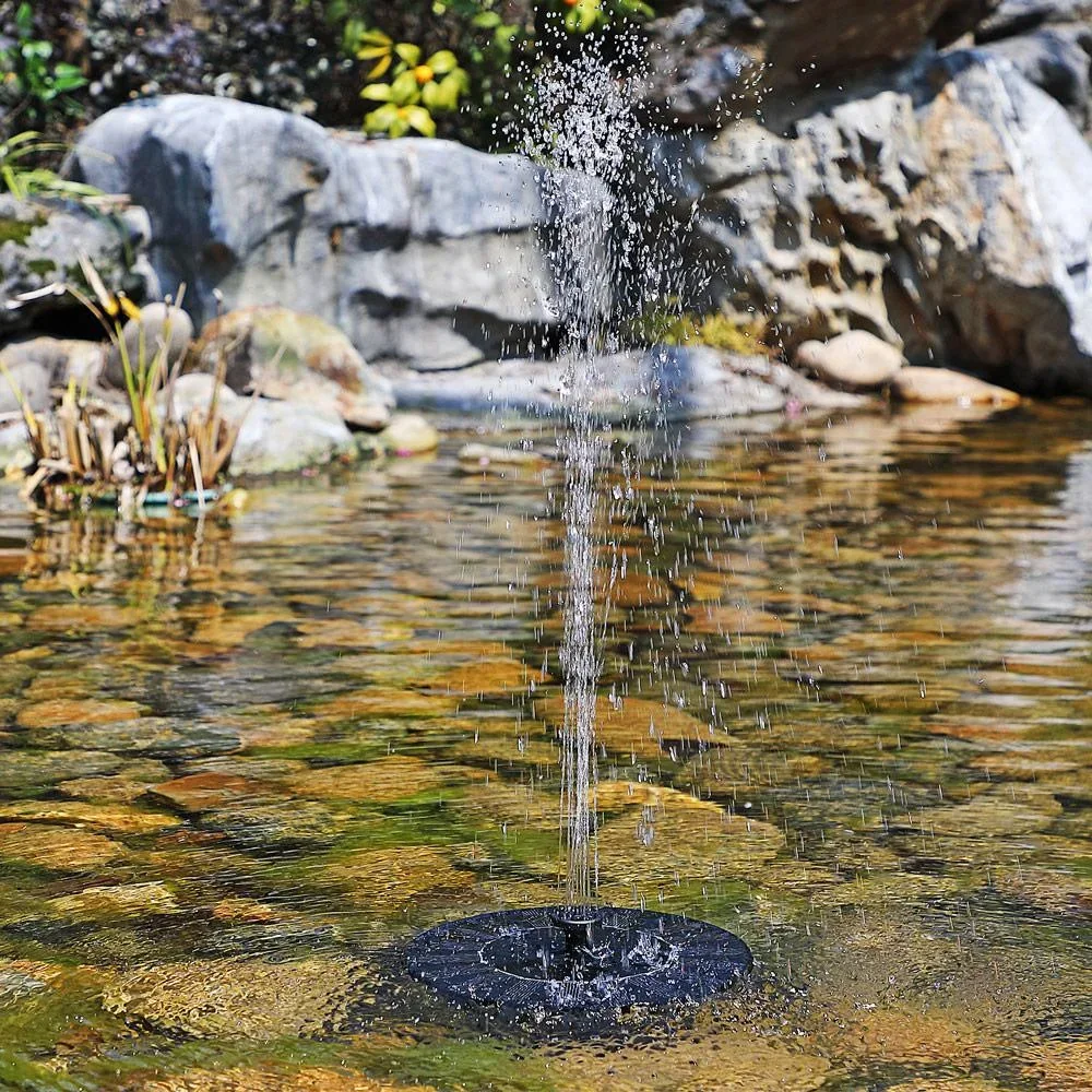 Solarbrunnen auf Solarpanel 150 l/h Teichbrunnen - Solarstrom - 2