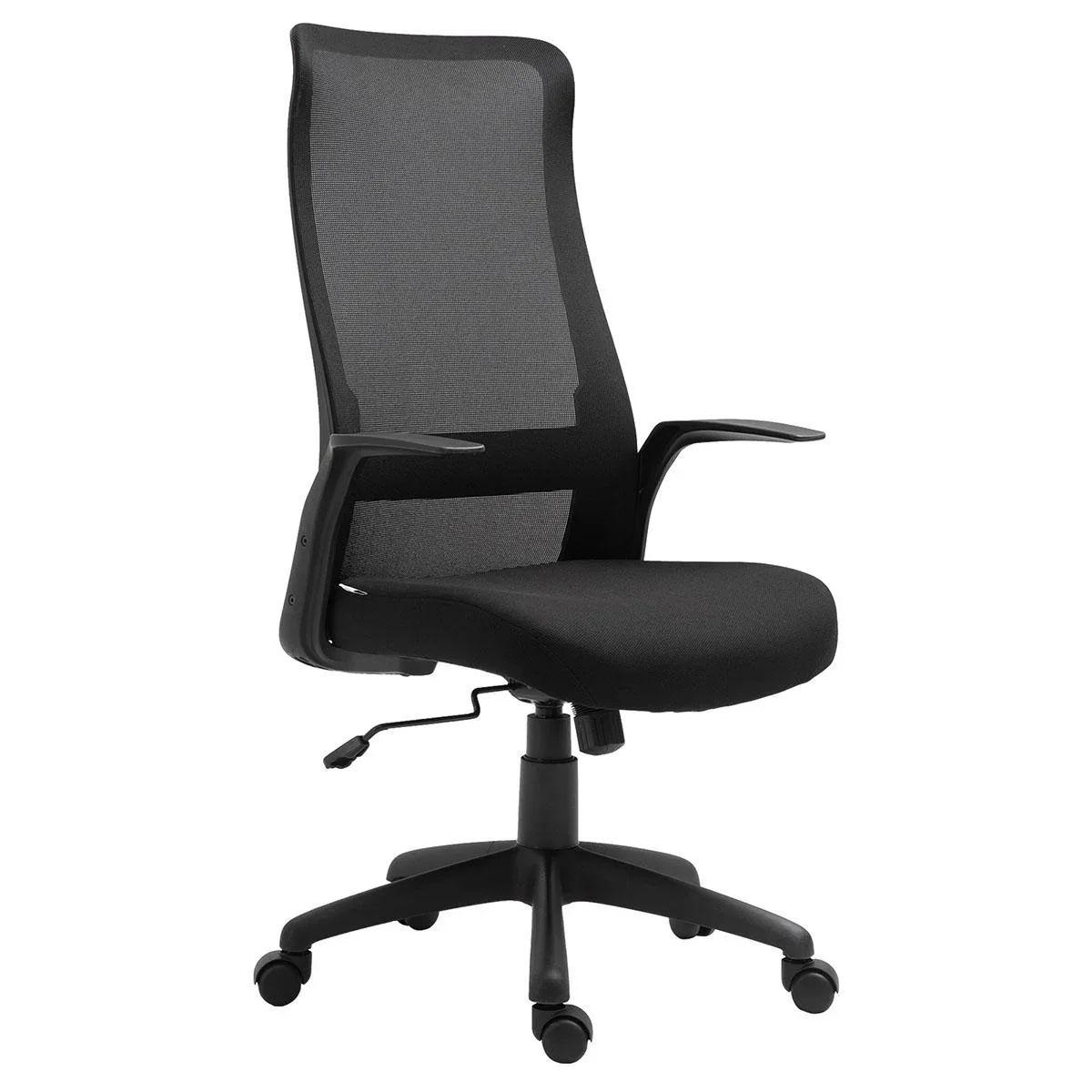 Bürostuhl Kopflehne Home-Office-Stuhl höhenverstellbarer Schreibtischstuhl ergonomisch 360°-Drehräder Büro Schaumstoff N - 1